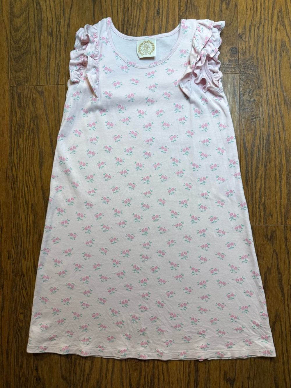 The Beaufort Bonnet Company Ruehling Ruffle Dress in “Best Buds”